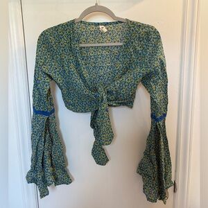 Valija Floral Tie-Front Blouse